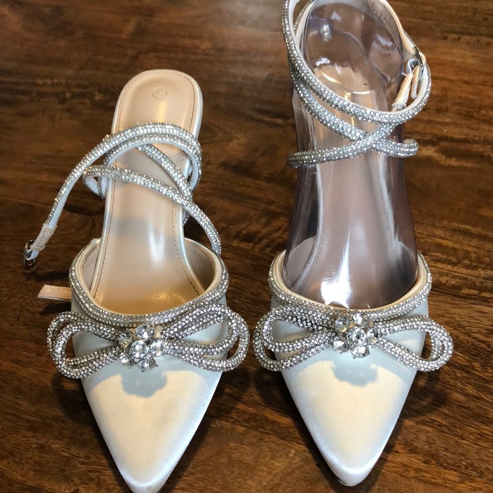 Elegant Silver Women's Heels